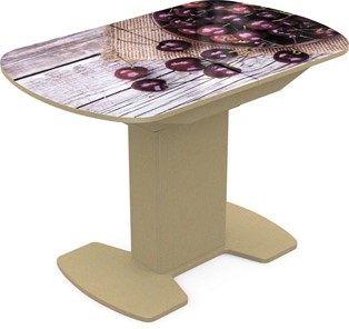 Обеденный раздвижной стол Корсика исп. 1 Фотопечать (Фрукты №29) 1100(1415)*700 в Элисте