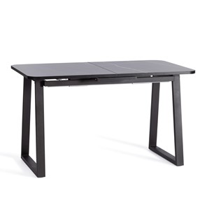 Раскладной стол MALTIDO ЛДСП/HPL/металл, 130/160x75x75 Мрамор чёрный/чёрный арт.20627 в Элисте