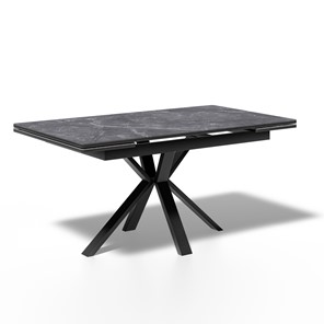 Раздвижной стол ME1600 (черный/керамика мрамор черный) в Элисте