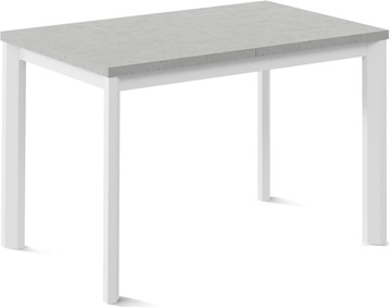 Обеденный раздвижной стол Нагано-2L (ноги металлические белые, светлый цемент) в Элисте