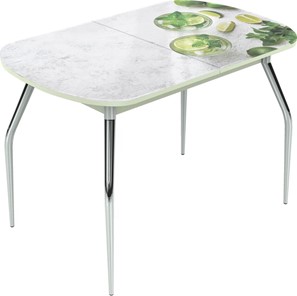 Кухонный раскладной стол Ривьера исп.1 ноги метал. крашеные №24 Фотопечать (Фрукты №28) в Элисте