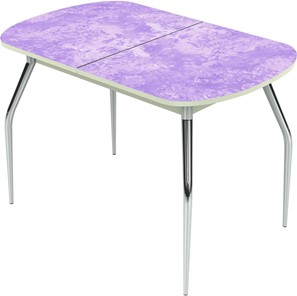 Овальный обеденный стол Ривьера исп.2 ноги метал. крашеные №24 Фотопечать (Текстура №49) в Элисте