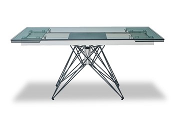 Стеклянный обеденный стол T-041 (140) прозрачный в Элисте