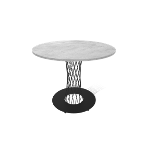 Мини-стол на кухню SHT-TU3-1 / SHT-TT 90 ЛДСП (бетон чикаго светло-серый/черный муар) в Элисте