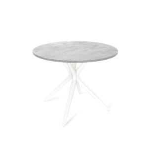 Круглый стол на кухню SHT-TU30 / SHT-TT 90 ЛДСП (бетон чикаго светло-серый/белый) в Элисте