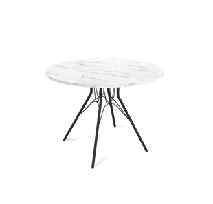 Круглый стол на кухню SHT-TU34-P / SHT-TT 90 ЛДСП (бетон чикаго светло-серый/мрамор кристалл) в Элисте