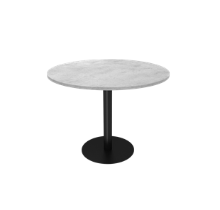 Обеденный круглый стол SHT-TU43-1 / SHT-TT 90 ЛДСП (бетон чикаго светло-серый/черный муар) в Элисте