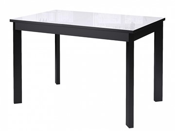 Раздвижной стол Dikline Ls110, стекло белое/ножки черные в Элисте