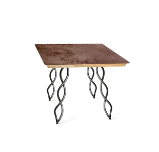 Керамический кухонный стол SHT-TU17 (4 шт.)/ТT8 60/60 (черный муар/прозрачный лак/коричневая сепия) в Элисте
