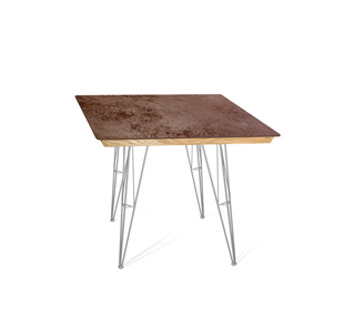 Керамический стол SHT-TU10 (4 шт.)/ТT8 60/60 (хром лак/прозрачный лак/коричневая сепия) в Элисте