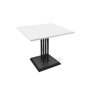 Кухонный стол SHT-TU6-BS2/ТT 80/80 (черный/белый) в Элисте