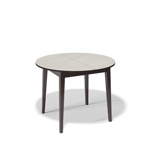 Стеклянный стол Kenner 1000M (Венге/Стекло крем сатин) в Элисте