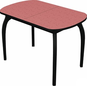 Обеденный раздвижной стол Ривьера мини дерево №1, пластик (цветы красные/черный) в Элисте