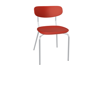 Обеденный стул SHT-ST85-2/SB85-2/S85M (красный/хром лак) в Элисте