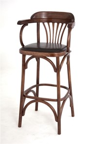 Барный стул Элевуд 750 мягкий (средний тон, экокожа коричневая) в Элисте