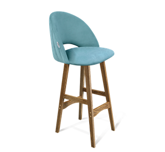 Барный стул SHT-ST34-1 / SHT-S65 (голубая пастель/дуб брашированный коричневый) в Элисте