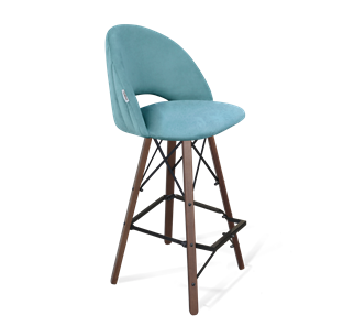 Барный стул SHT-ST34-1 / SHT-S80 (голубая пастель/темный орех/черный) в Элисте