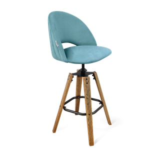 Барный стул SHT-ST34-1 / SHT-S93 (голубая пастель/браш.коричневый/черный муар) в Элисте