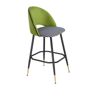 Барный стул SHT-ST34-3 / SHT-S148 (оливковый/гусиная лапка/черный муар/золото) в Элисте