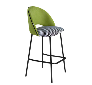 Барный стул SHT-ST34-3 / SHT-S29P (оливковый/гусиная лапка/черный муар) в Элисте