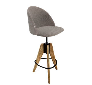 Барный стул SHT-ST35 / SHT-S92 (тростниковый сахар/браш.коричневый/черный муар) в Элисте