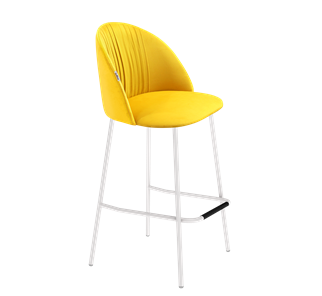 Барный стул SHT-ST35-1 / SHT-S29P (имперский жёлтый/белый муар) в Элисте
