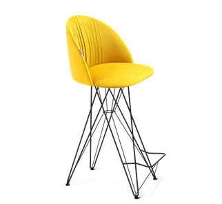 Барный стул SHT-ST35-1 / SHT-S66 (имперский жёлтый/черный муар) в Элисте