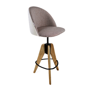 Барный стул SHT-ST35-3 / SHT-S92 (тростниковый сахар/зефирный/браш.коричневый/черный муар) в Элисте