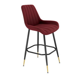 Барный стул SHT-ST37 / SHT-S148 (рубиновое вино/черный муар/золото) в Элисте