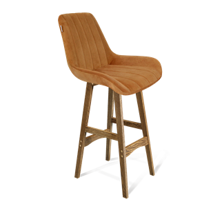 Барный стул SHT-ST37 / SHT-S65 (горчичный/дуб брашированный коричневый) в Элисте