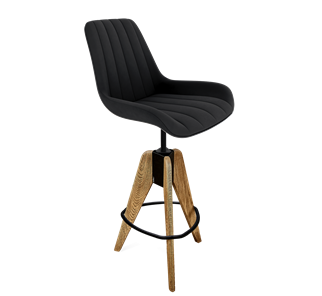 Барный стул SHT-ST37 / SHT-S92 (ночное затмение/браш.коричневый/черный муар) в Элисте