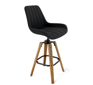 Барный стул SHT-ST37 / SHT-S93 (ночное затмение/браш.коричневый/черный муар) в Элисте