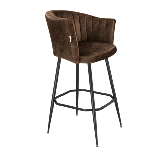 Барный стул SHT-ST42-1 / SHT-S148 (кофейный трюфель/черный муар) в Элисте