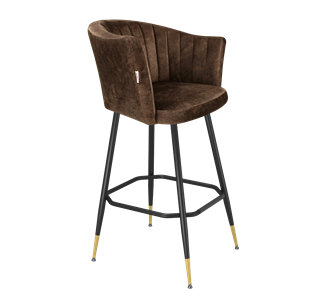 Барный стул SHT-ST42-1 / SHT-S148 (кофейный трюфель/черный муар/золото) в Элисте