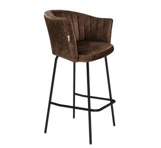 Барный стул SHT-ST42-1 / SHT-S29P (кофейный трюфель/черный муар) в Элисте