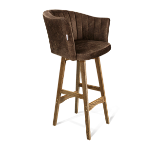 Барный стул SHT-ST42-1 / SHT-S65 (кофейный трюфель/дуб брашированный коричневый) в Элисте