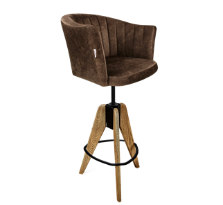 Барный стул SHT-ST42-1 / SHT-S92 (кофейный трюфель/браш.коричневый/черный муар) в Элисте