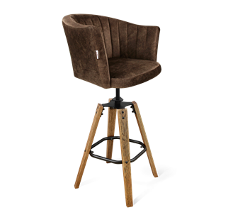 Барный стул SHT-ST42-1 / SHT-S93 (кофейный трюфель/браш.коричневый/черный муар) в Элисте