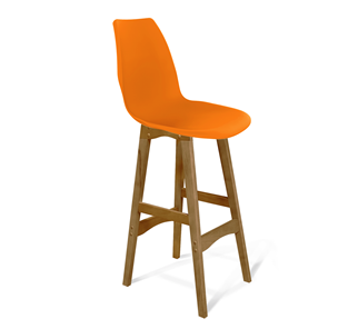 Барный стул SHT-ST29/S65 (оранжевый ral2003/светлый орех) в Элисте