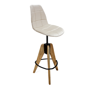 Барный стул SHT-ST29-C/S92 (жемчужный/брашированный коричневый/черный муар) в Элисте
