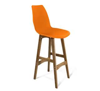 Барный стул SHT-ST29/S65 (оранжевый ral2003/дуб брашированный коричневый) в Элисте