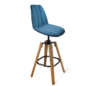 Барный стул SHT-ST29-C1/S93 (морская глубина/брашированный коричневый/черный муар) в Элисте