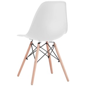 Кухонный стул BRABIX "Eames CF-010", пластик белый, опоры дерево/металл, 532630, 2033A в Элисте
