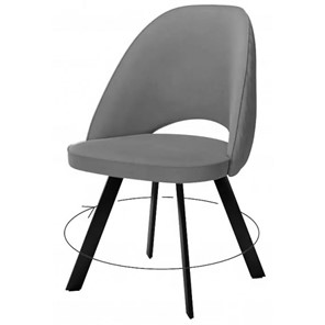 Обеденный стул 228 Поворотный, Микровелюр серый / опоры черные в Элисте