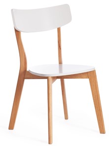 Обеденный стул Claire, дерево гевея/МДФ 48x49,5x81,5 Белый/натуральный арт.19580 в Элисте