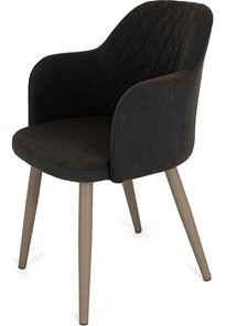 Обеденный стул Эспрессо-1, ноги мокко круглые XXL (R38)/велюр T190 Горький шоколад в Элисте