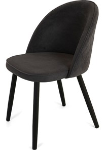 Обеденный стул Кубика Капри-5, ноги R38 черные/велюр T190 Горький шоколад в Элисте