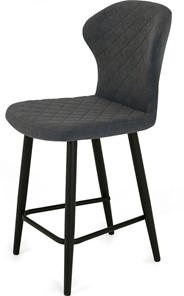 Обеденный стул Марио полубарный(Графит Т177/ноги черные) в Элисте