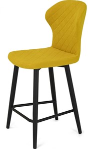 Обеденный стул Кубика Марио полубарный(Желтый Т182/ноги черные) в Элисте