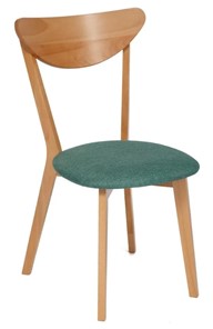 Обеденный стул MAXI (Макси), бук/ткань 86x48,5x54,5 Морская волна/ натуральный бук (2 шт) арт.11773 в Элисте